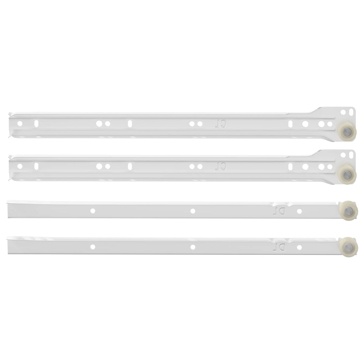 Skuffeskinne 2 stk. Hvid 350 mm Stål