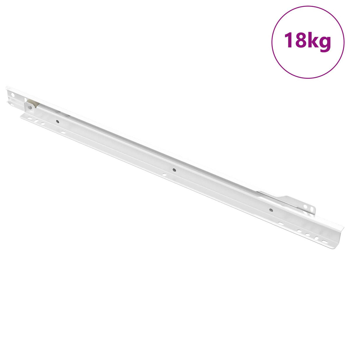 Skuffeskinne 49 stk. Hvid Stål