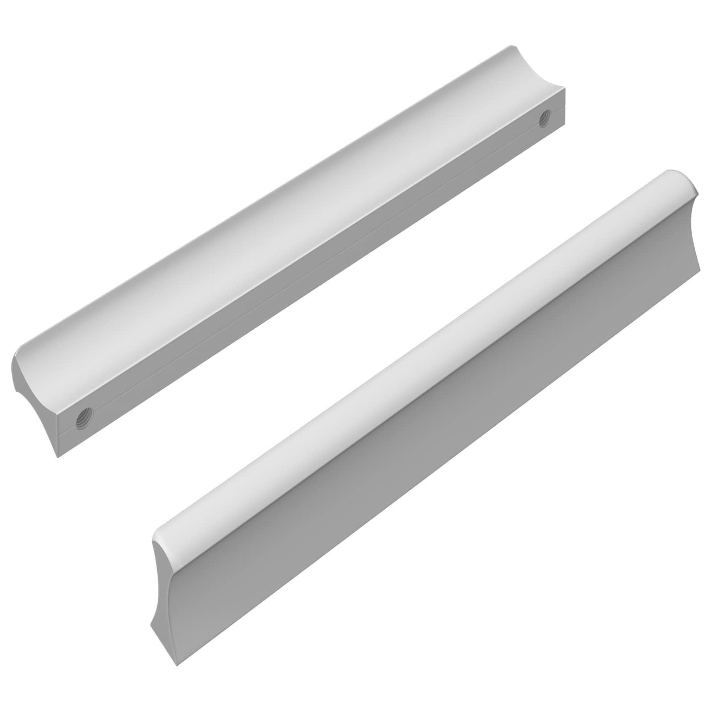 Håndtag Ensfarvet 2 stk. Sølv 105.7 x 7.4 x 15.5 mm Aluminium