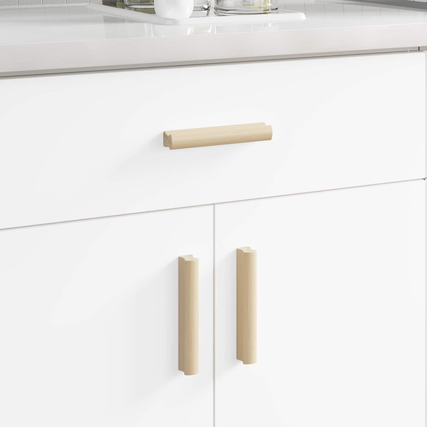 Lige håndtag 587 stk. Naturlig træfarve 130 x 25 x 30 mm