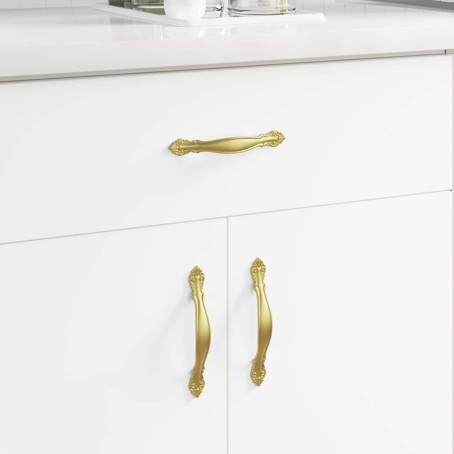Håndtag 12 stk. Guld 143 x 19,2 x 20 mm Zinklegering