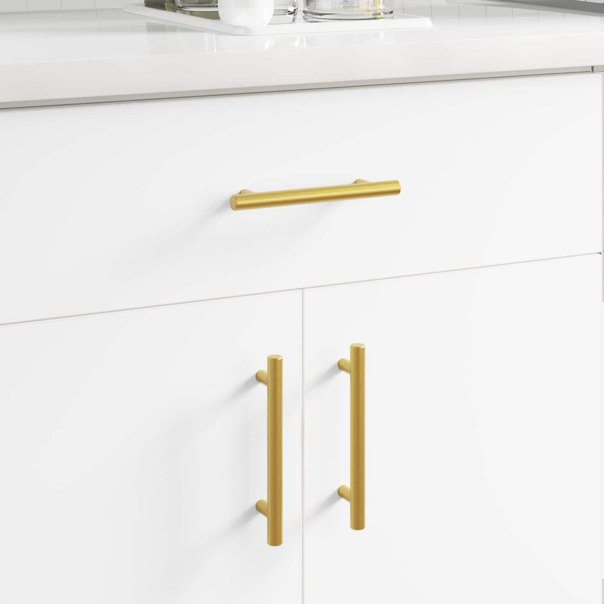 Skab Håndtag 2 stk. Guld 150 mm Rustfrit stål