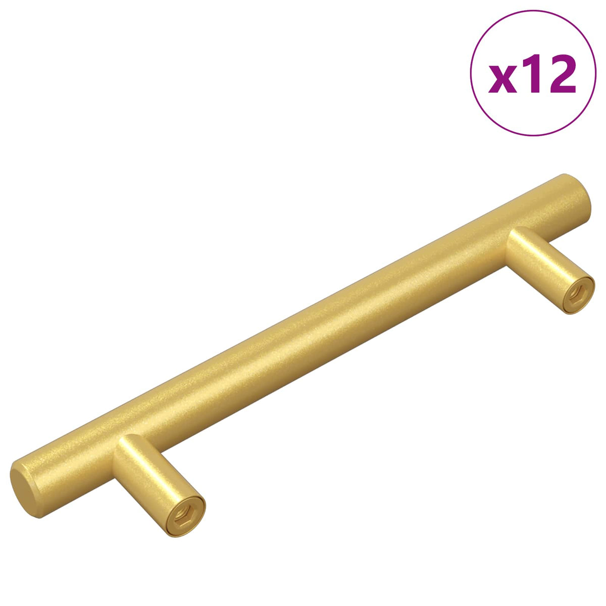 Skab Håndtag 12 stk. Guld 150 mm Rustfrit stål