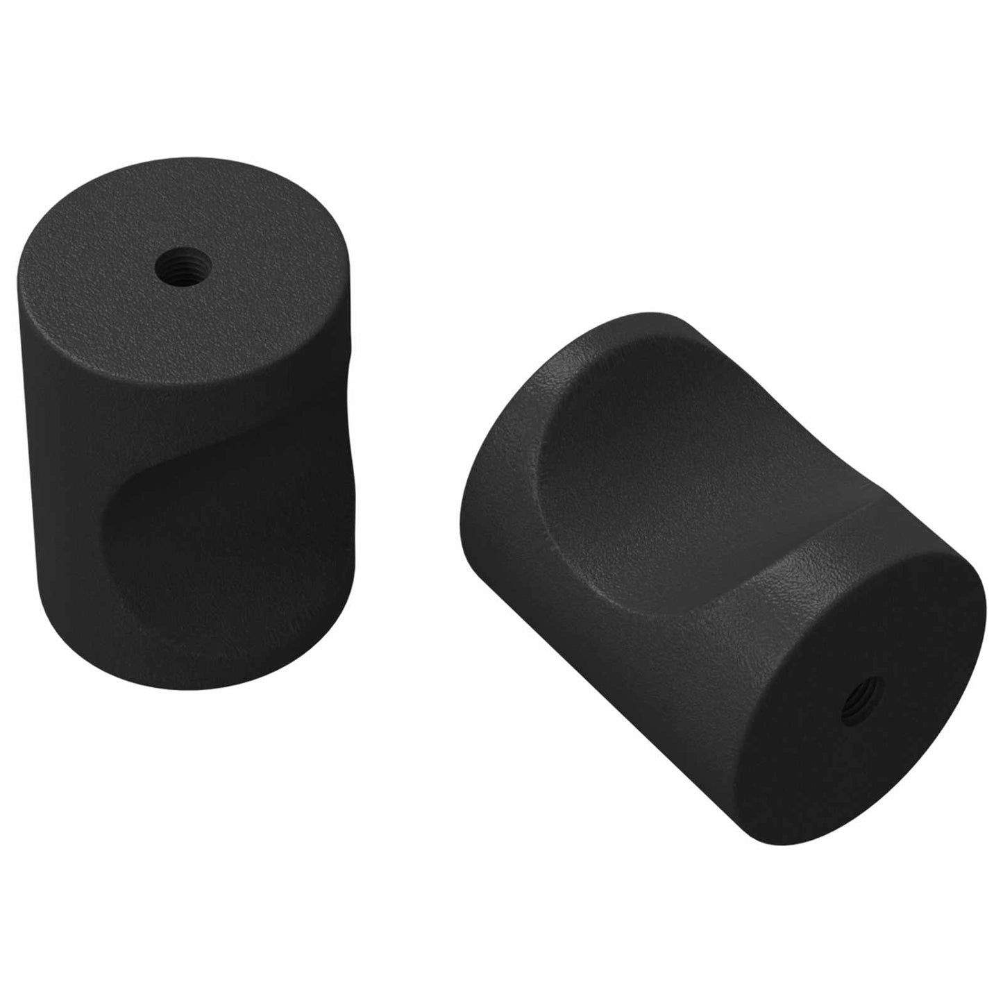 Skabs Knopper 2 stk. Sort M4 x 12 mm Jern