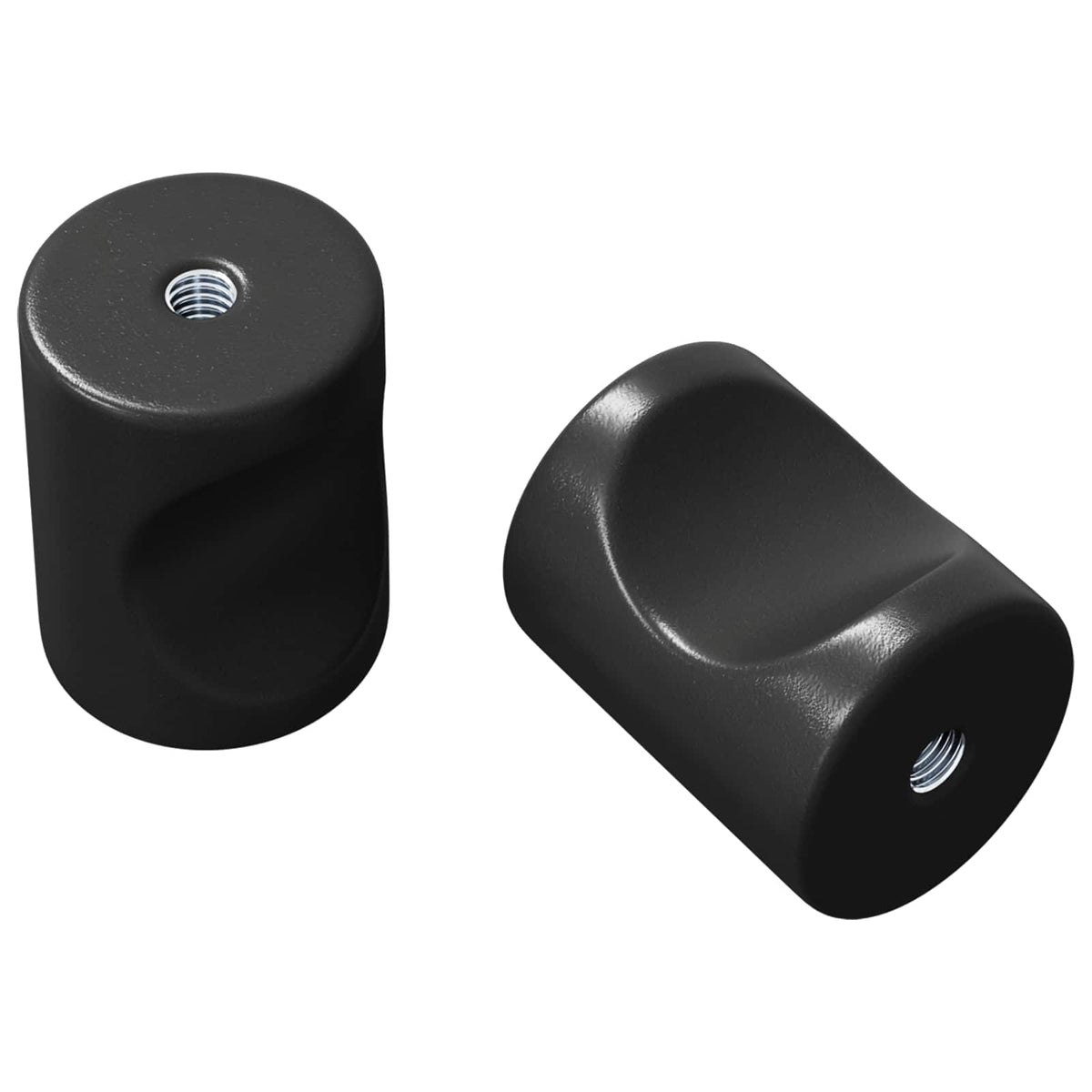 Kabinet Knob 2 stk. Sort 18 x 23 mm Jern