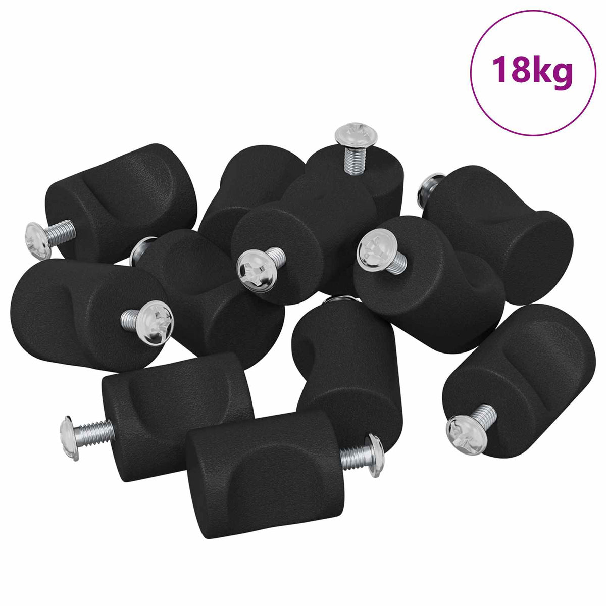 Kabinet Knob 1011 stk. Sort Jern