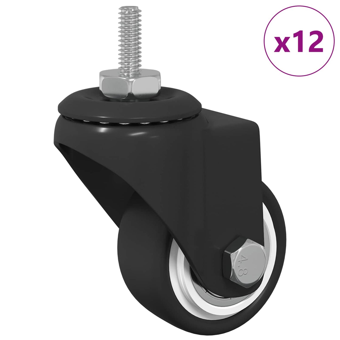 Svinghjul 12 stk. Sort 40,4 x 40,4 x 19,7 mm Jern og nylon