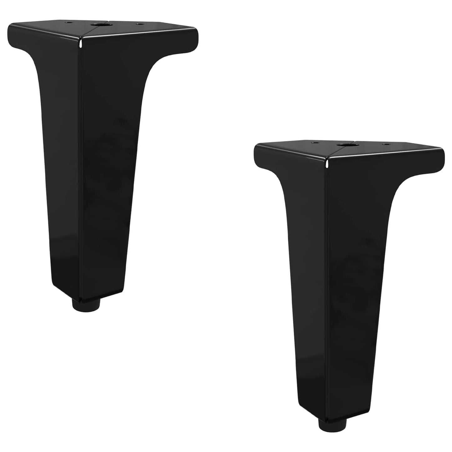 Møbelben 2 stk. Sort 54,1 x 54,1 x 100 mm Jern