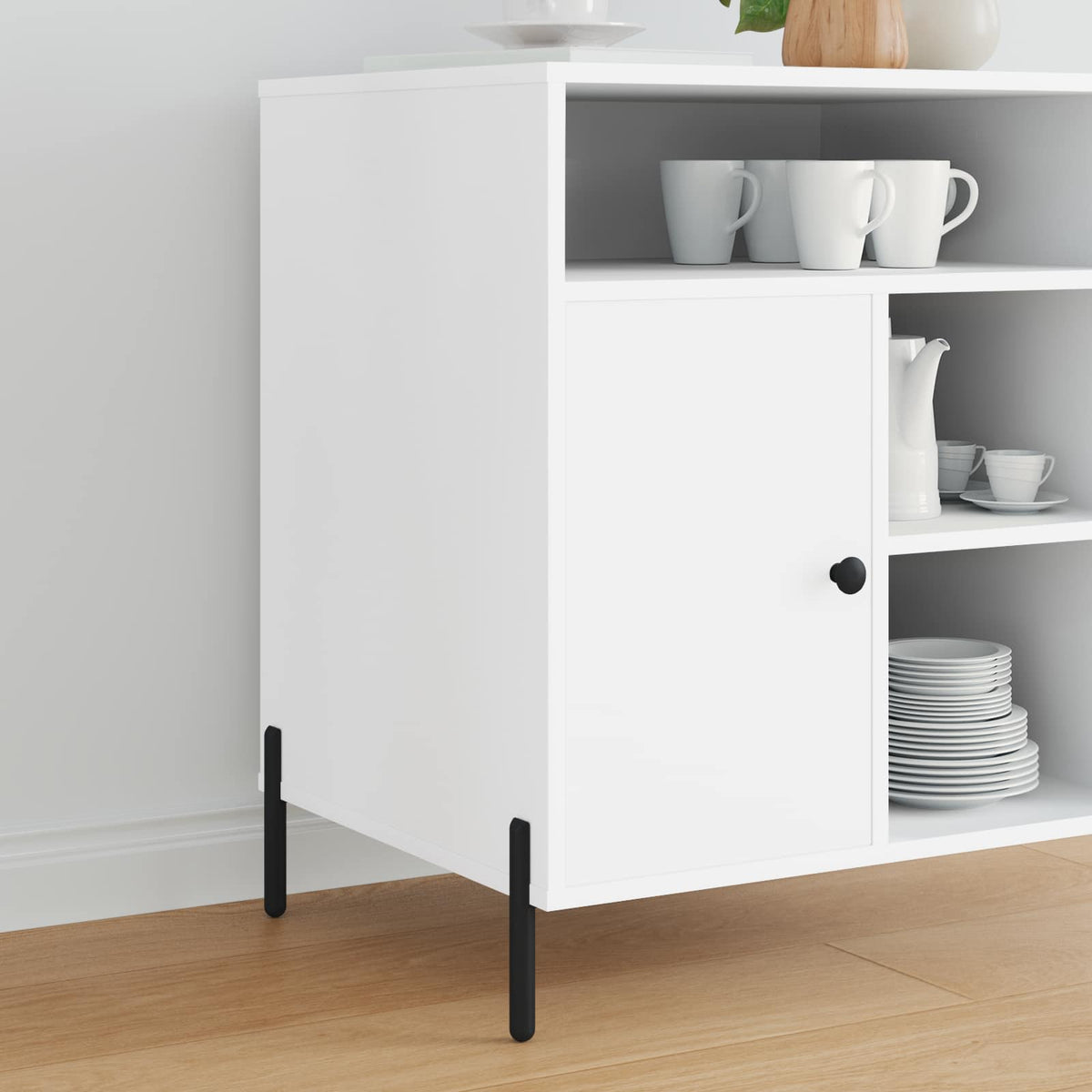Møbelben 12 stk. Sort 66 x 36 x 160 mm Jern