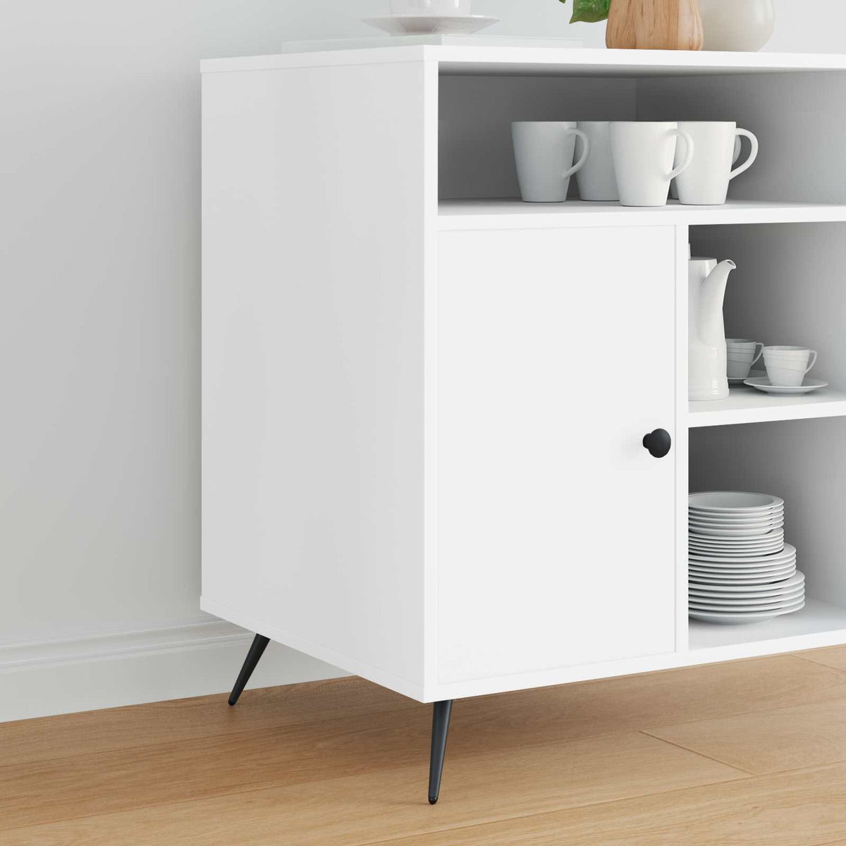 Stående Fødder 2 stk. Sort 56 x 56 x 100 mm Jern