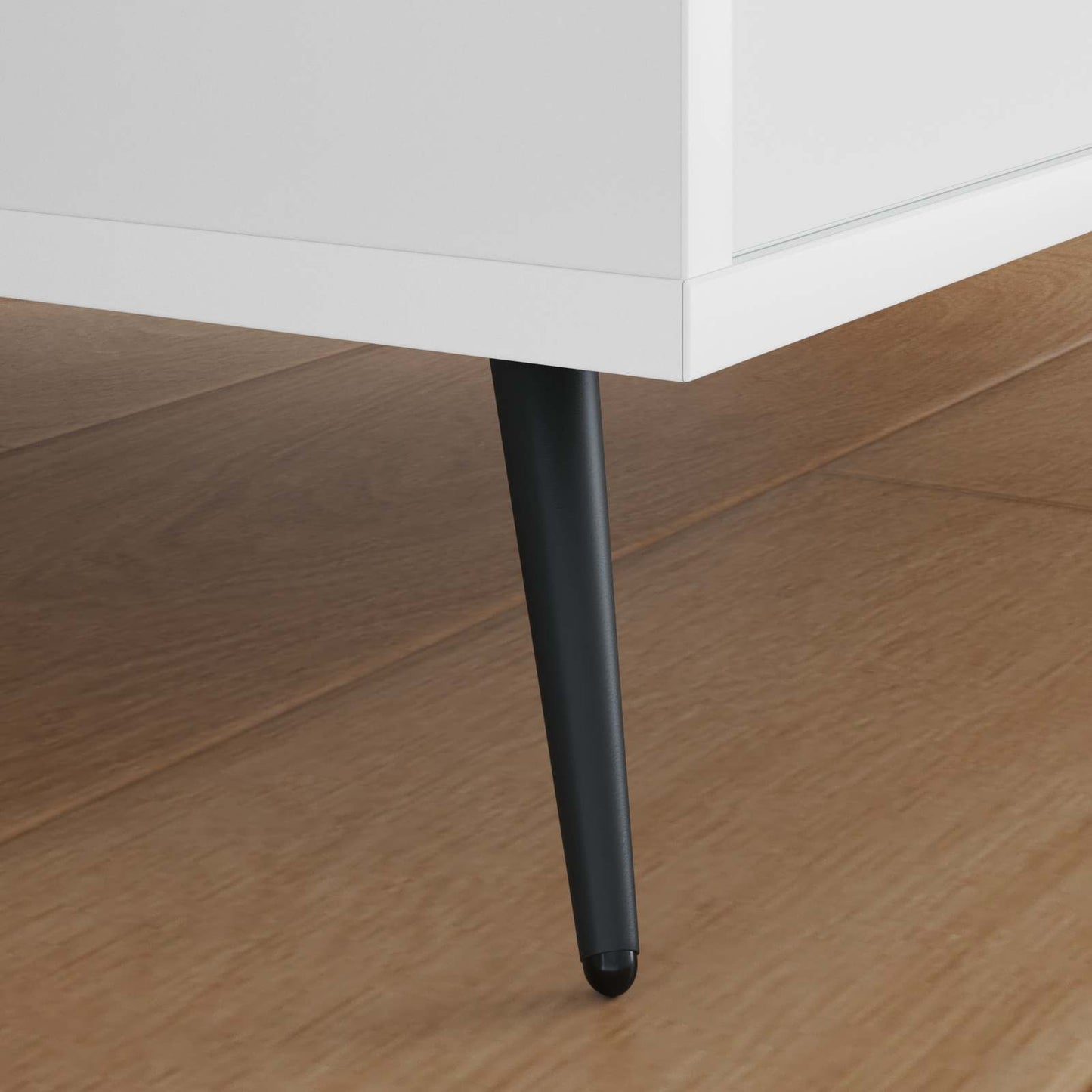 Stående Fødder 2 stk. Sort 56 x 56 x 100 mm Jern