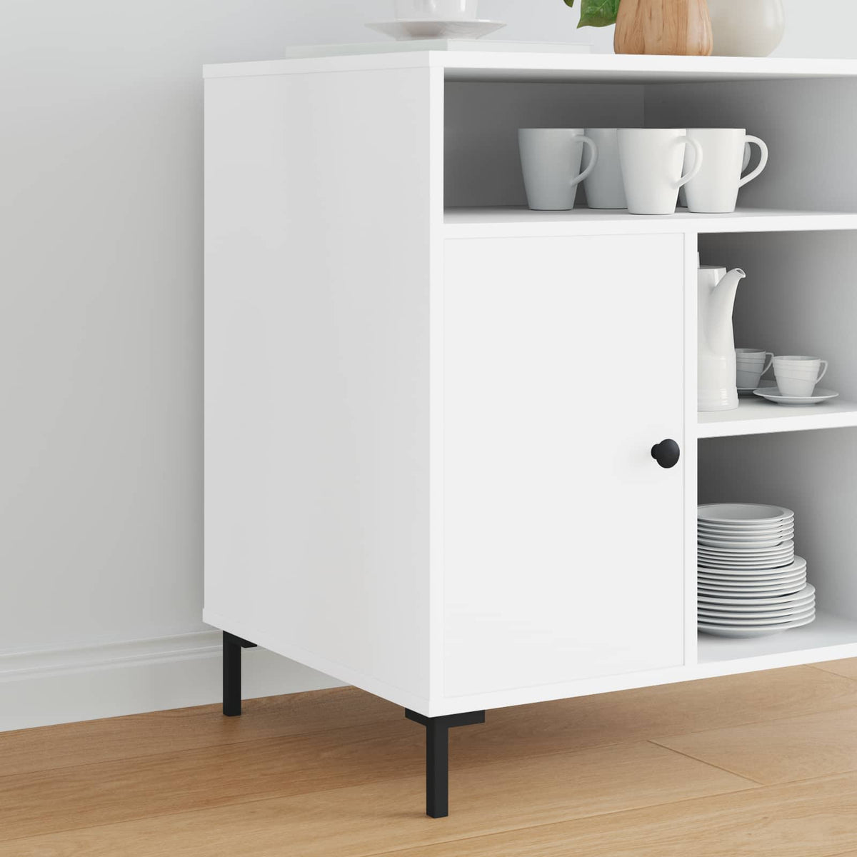 Stående Fødder 2 stk. Sort 57 x 57 x 100 mm Jern