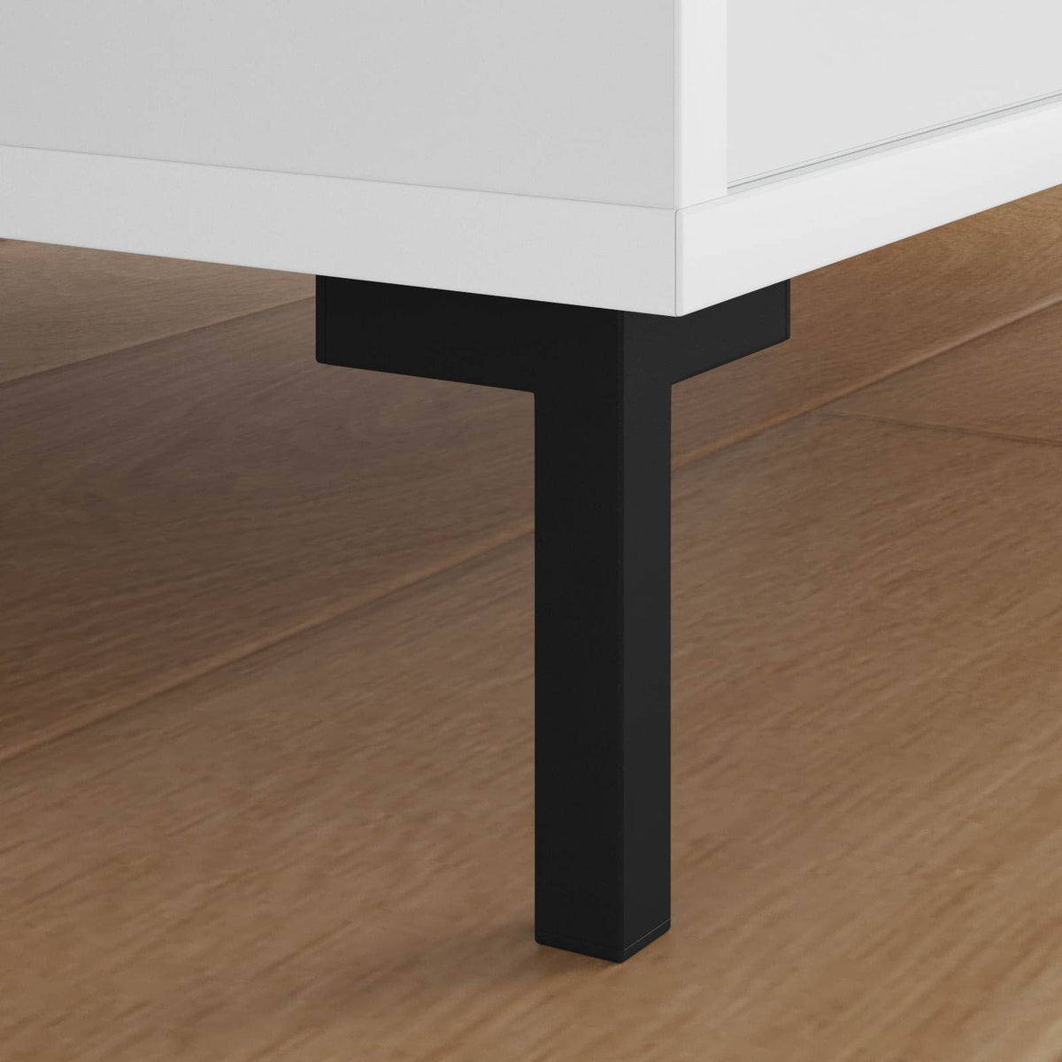 Stående Fødder 2 stk. Sort 57 x 57 x 100 mm Jern