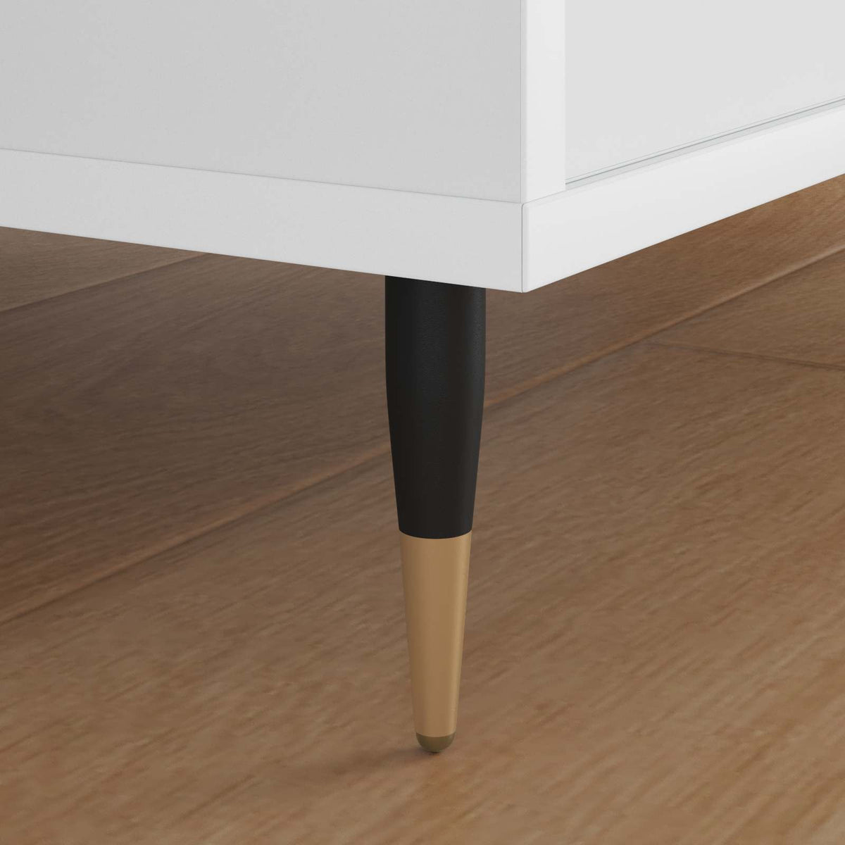 Møbelben 2 stk. Sort og Guld Ø 40 x 98 mm Jern