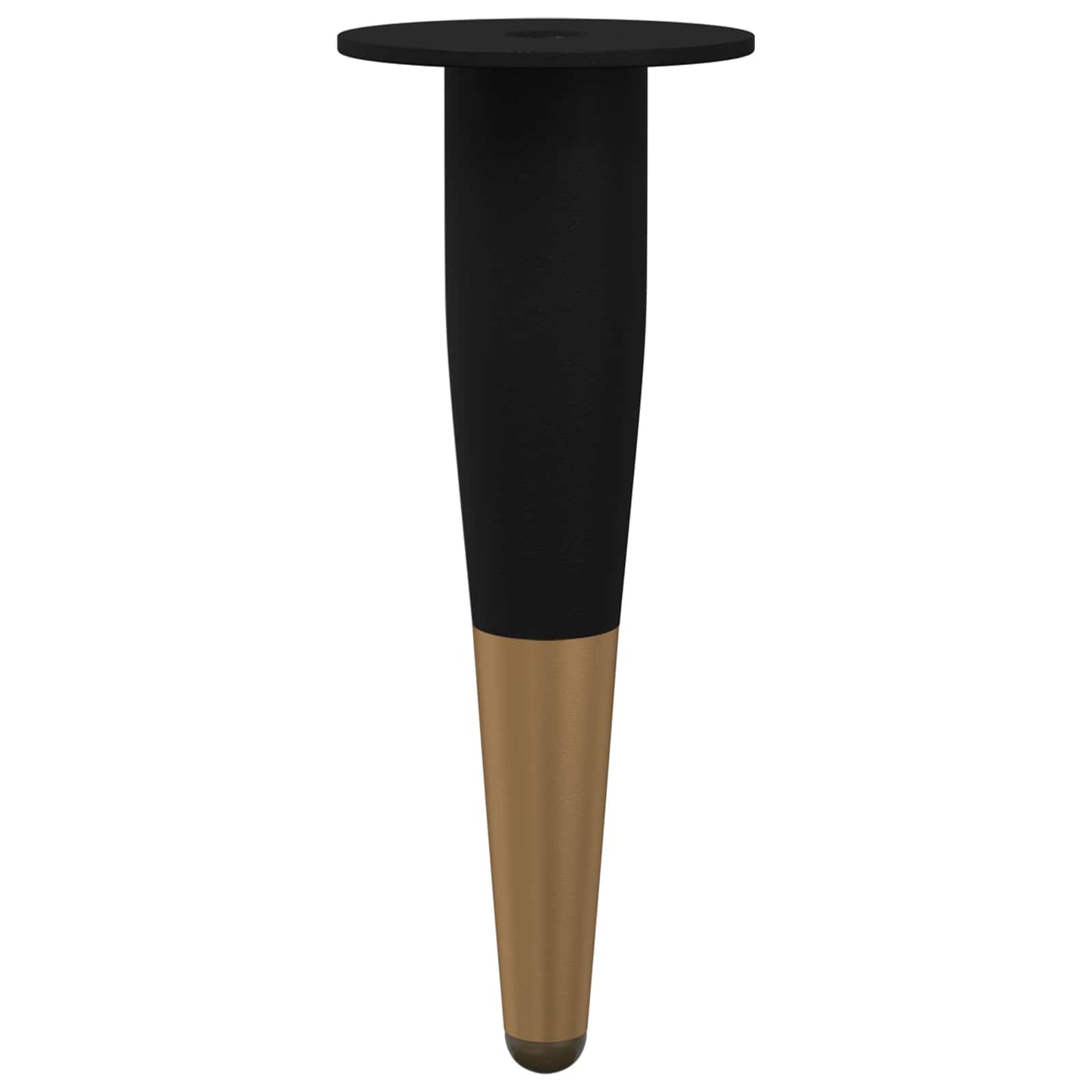 Møbelben 2 stk. Sort og Guld Ø 40 x 98 mm Jern