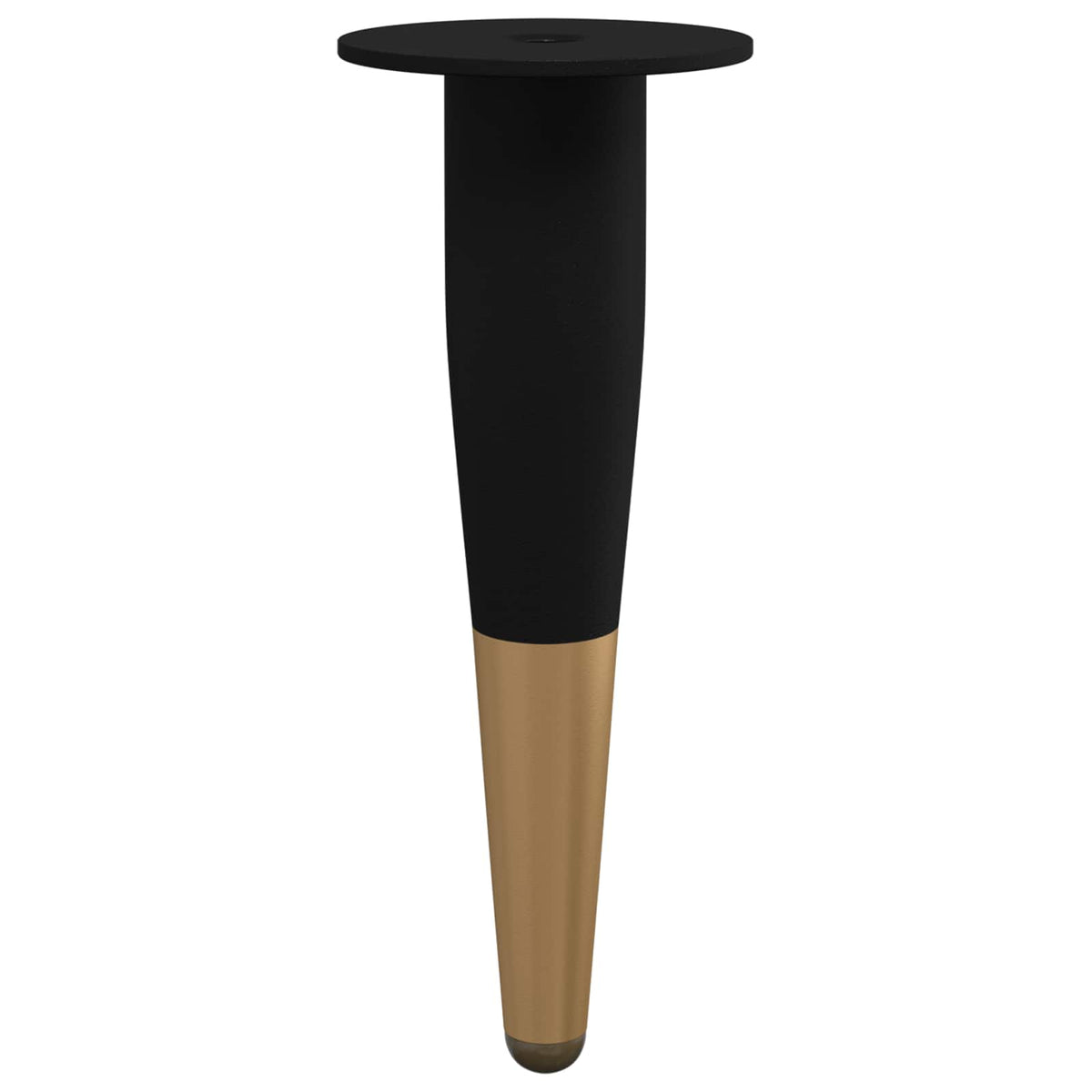 Møbelben 2 stk. Sort og Guld Ø 40 x 98 mm Jern