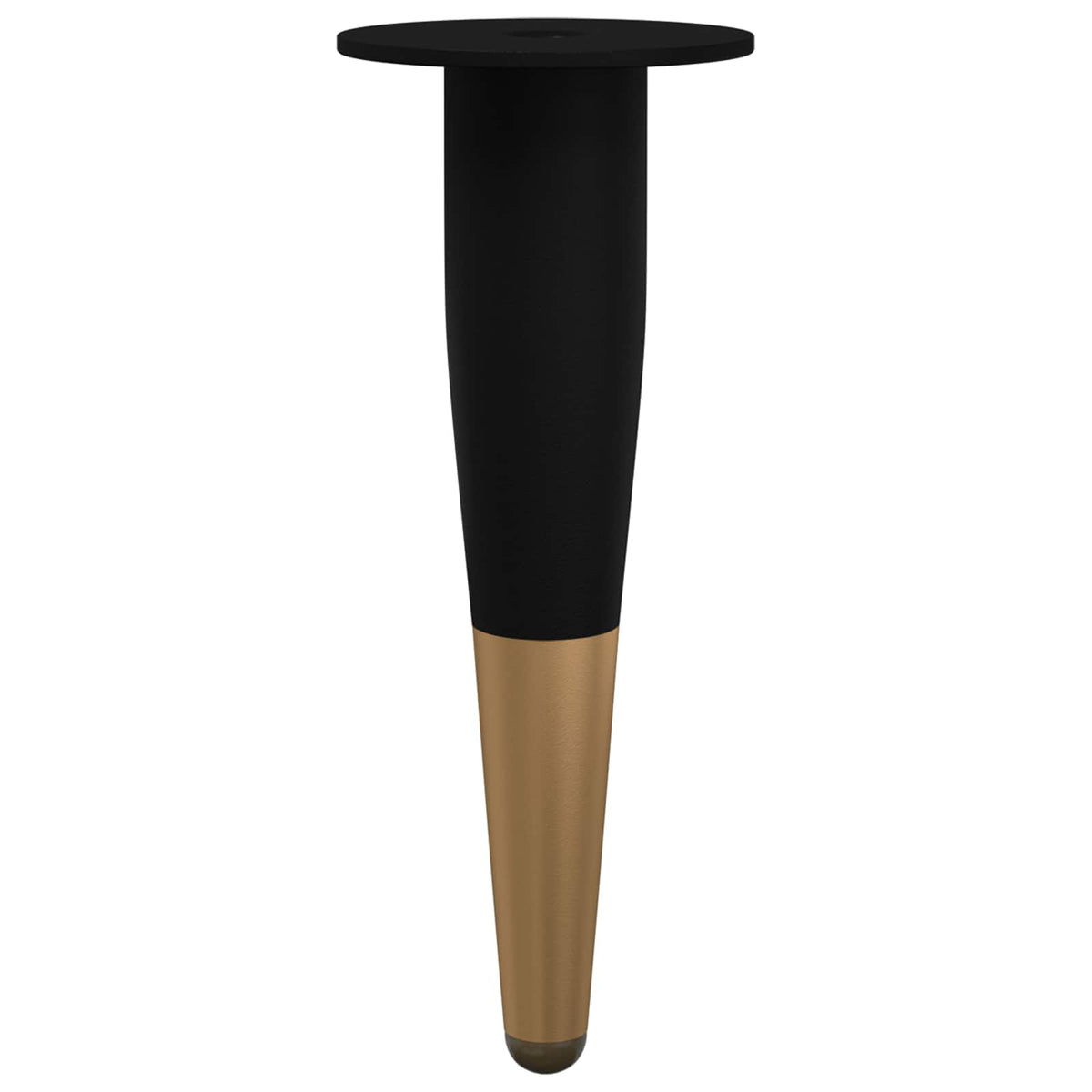 Møbelben 12 stk. Sort og Guld Ø 40 x 98 mm Jern