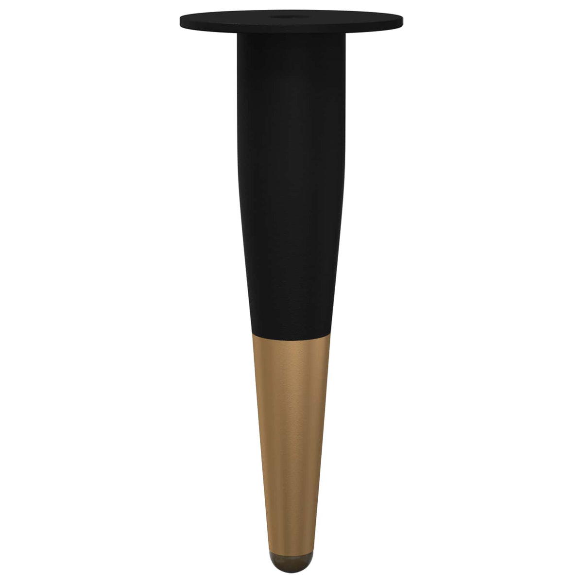Møbelben 12 stk. Sort og Guld Ø 40 x 98 mm Jern