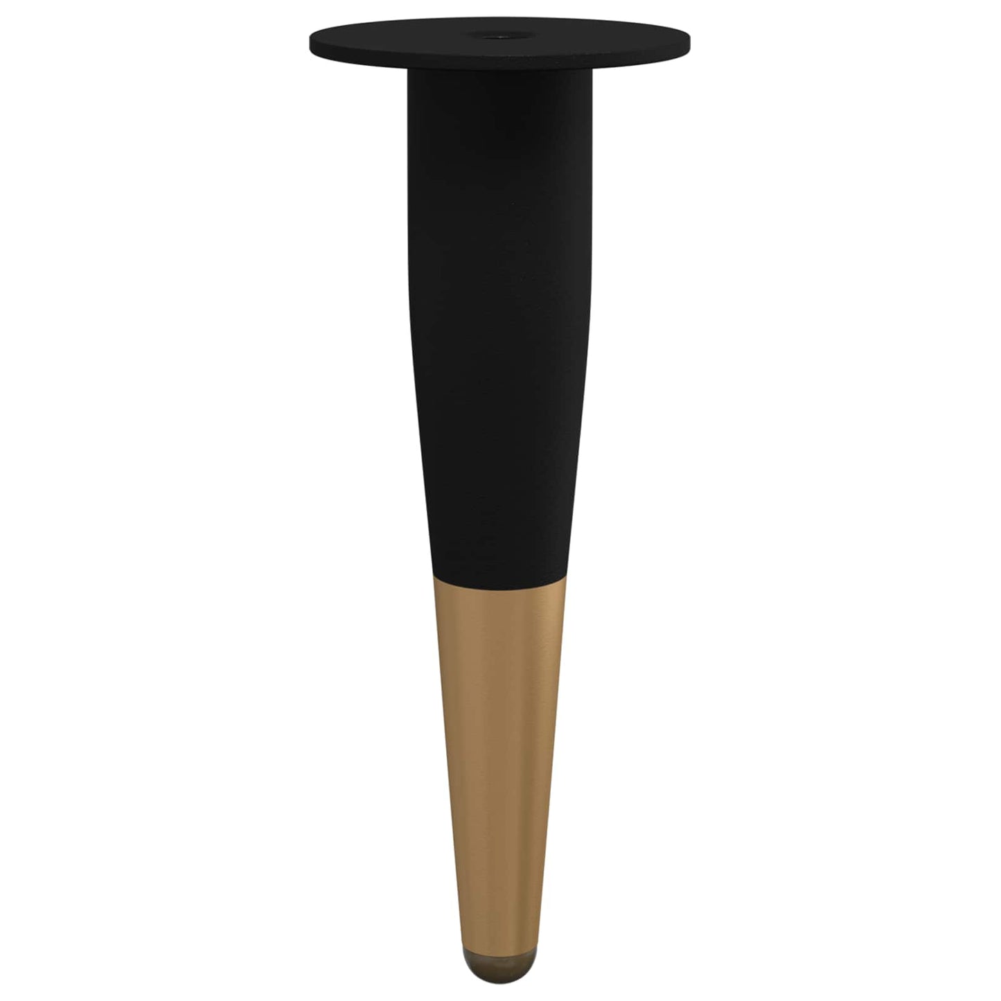 Møbelben 12 stk. Sort og Guld Ø 40 x 98 mm Jern