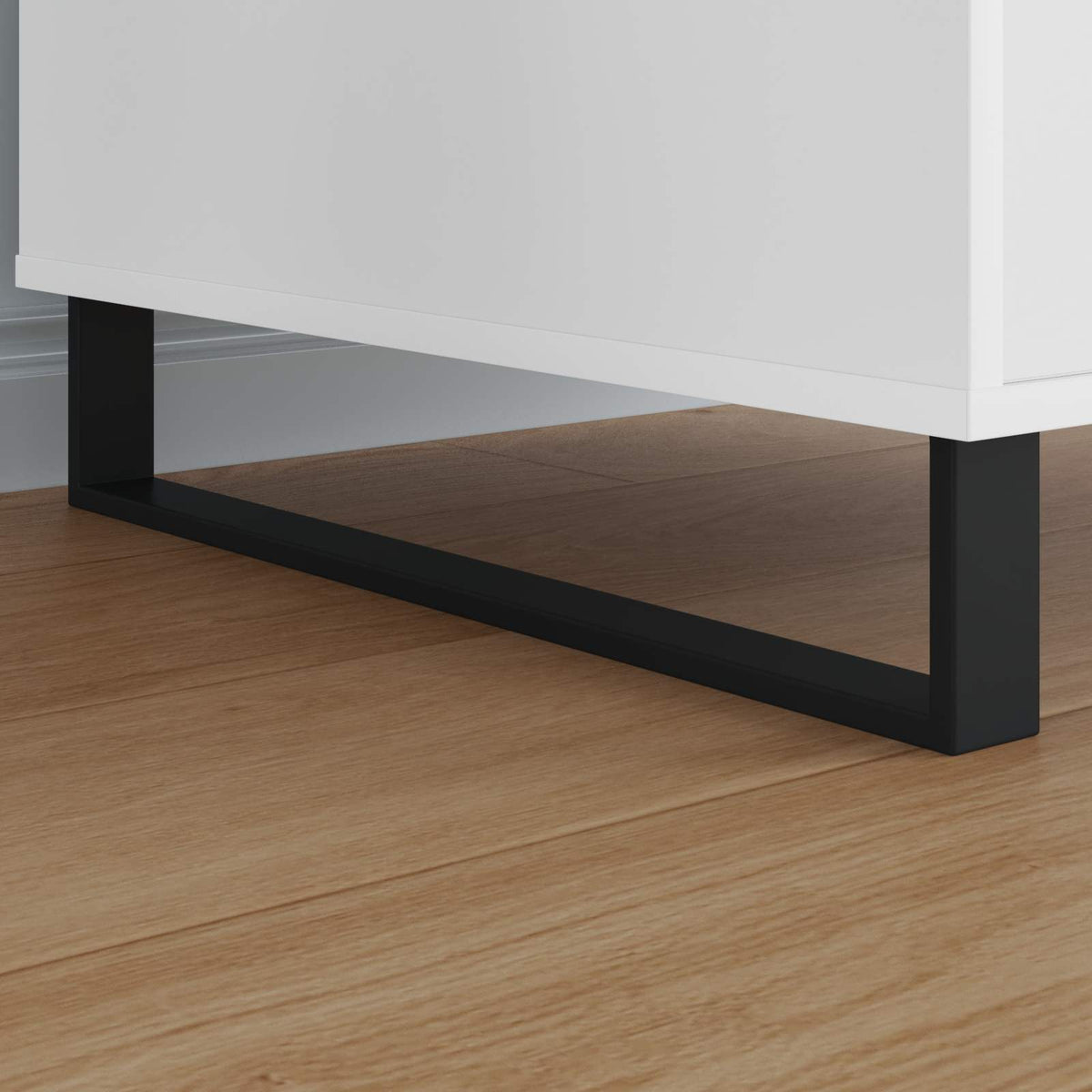 Møbelben 12 stk. Sort 546 x 40,5 x 100 mm Jern