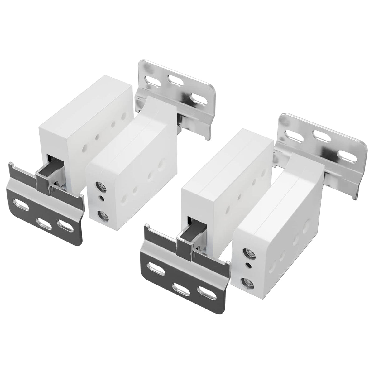 Kabinet hængende beslag 2 stk. Hvid 70 x 48 x 19 mm