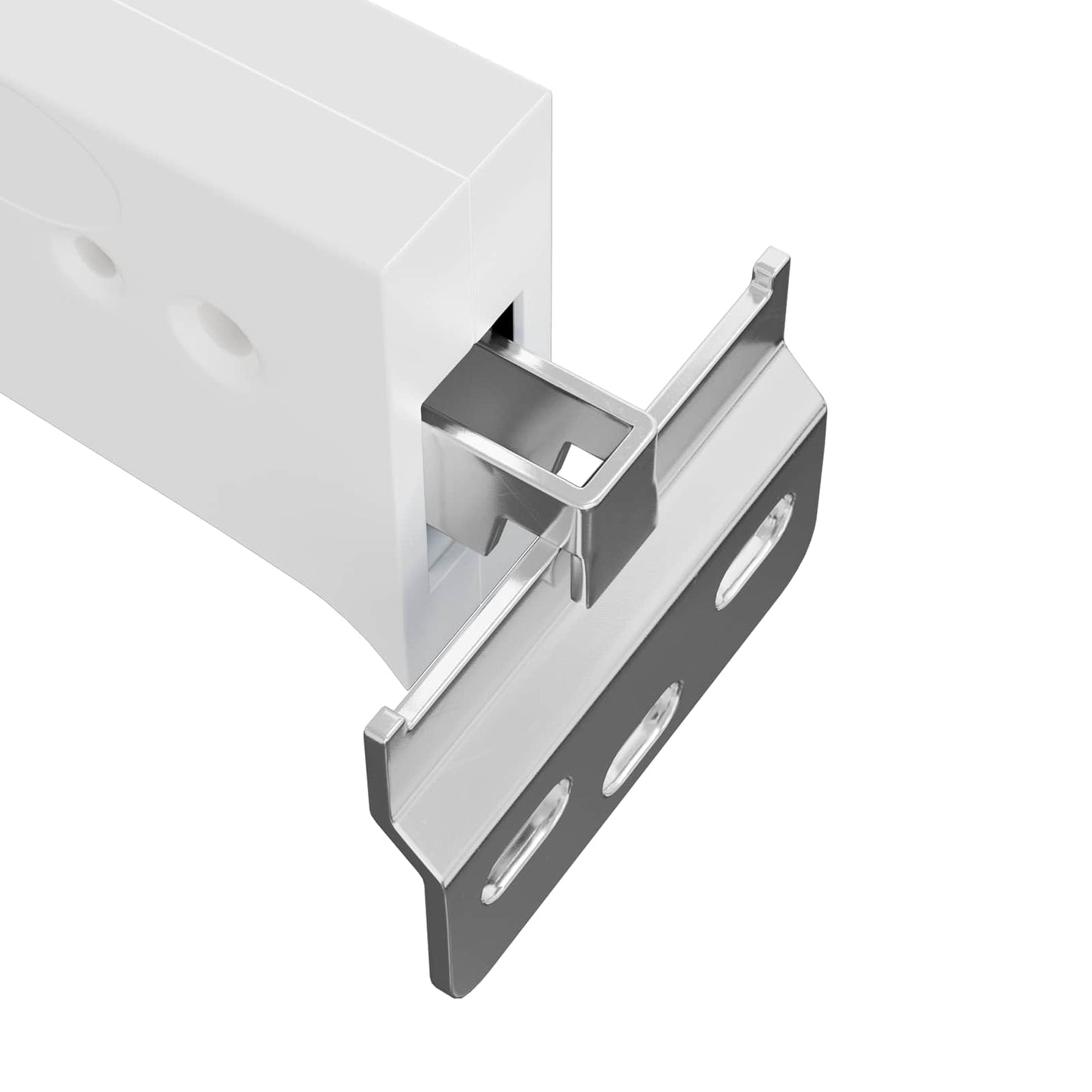 Kabinet hængende beslag 12 stk. Hvid 70 x 48 x 19 mm