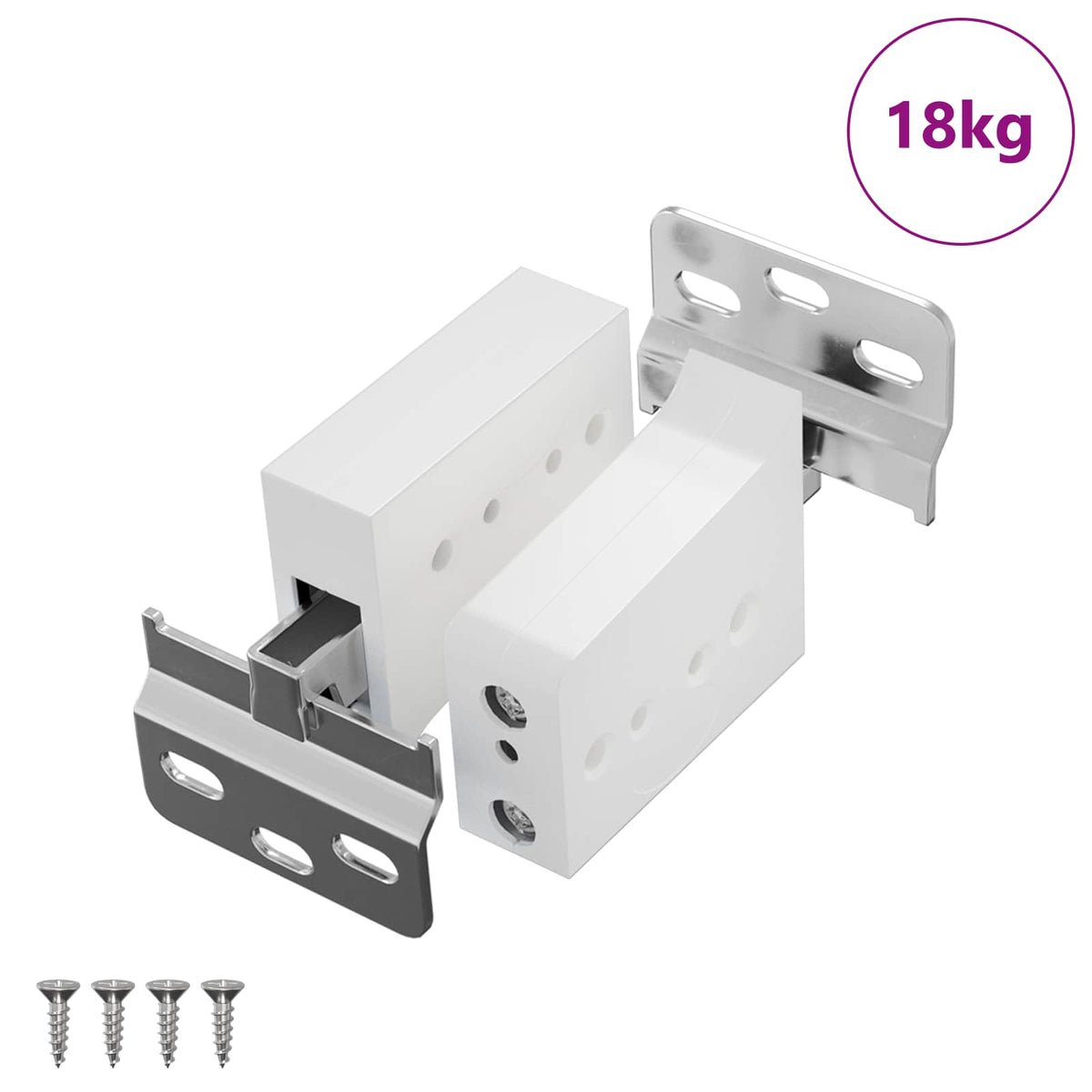 Kabinet hængende beslag 261 stk. Hvid 70 x 48 x 19 mm