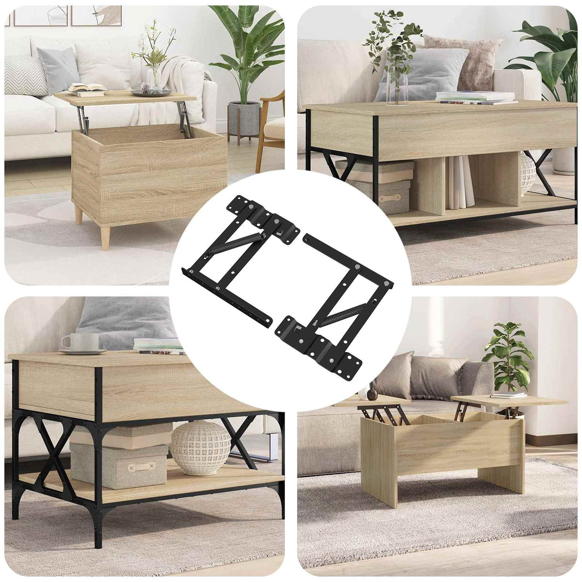 Sengehejs mekanisme 12 stk. Sort 340 x 95 x 40 mm Jern