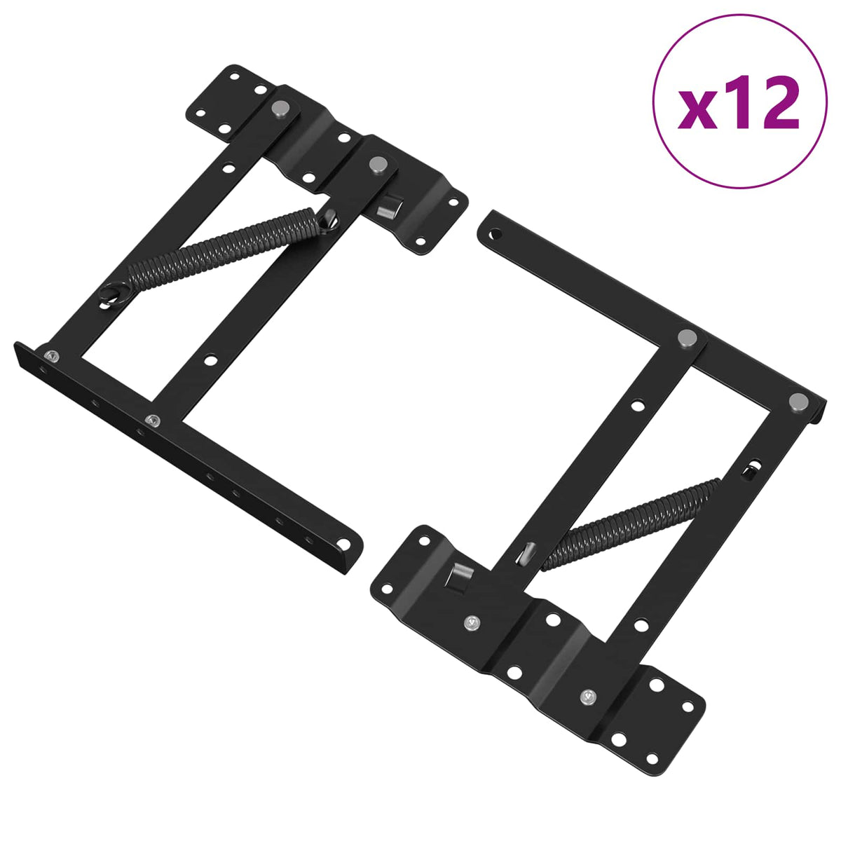 Sengehejs mekanisme 12 stk. Sort 340 x 95 x 40 mm Jern