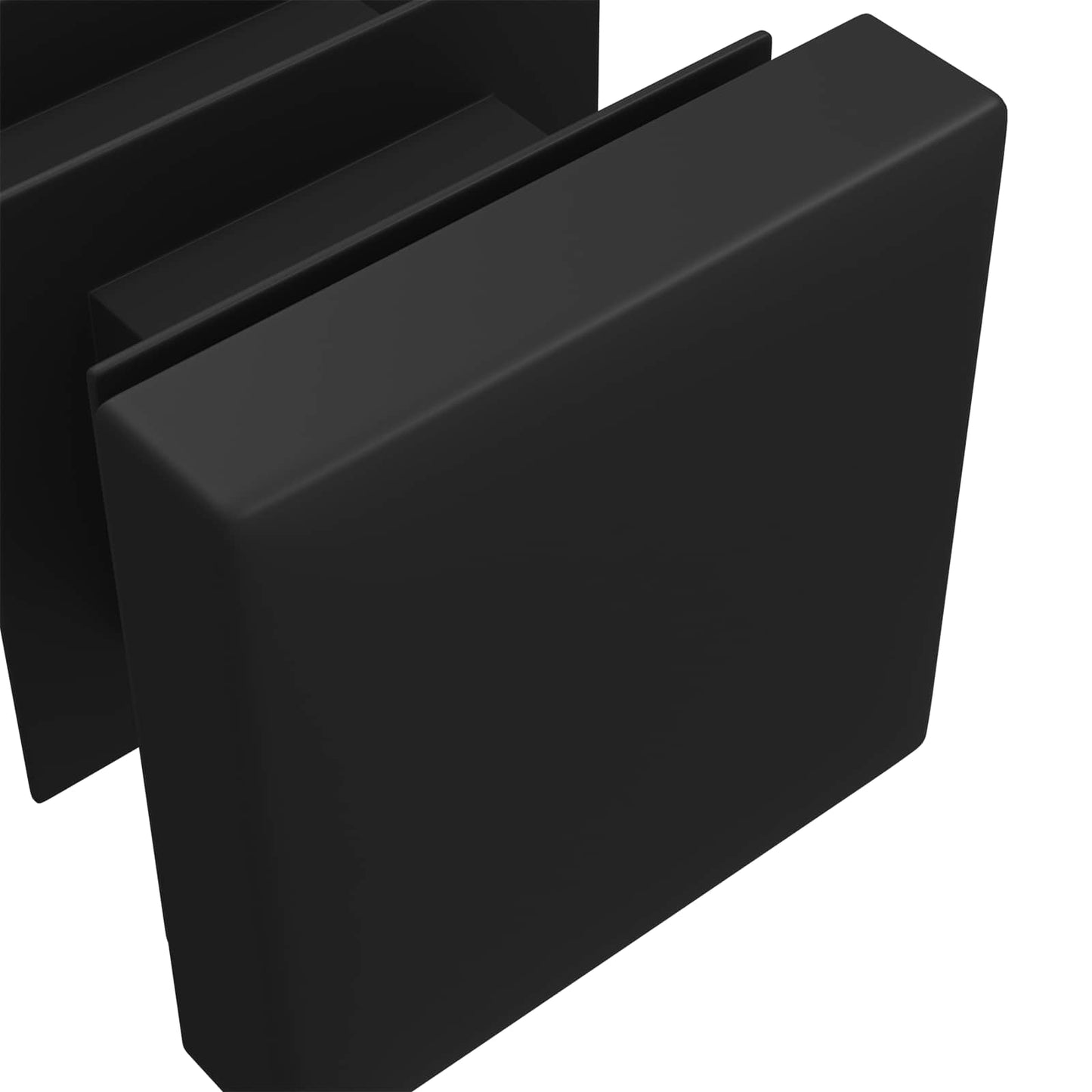 Endekapsler 2 stk. Sort 15 x 15 x 15 mm PP