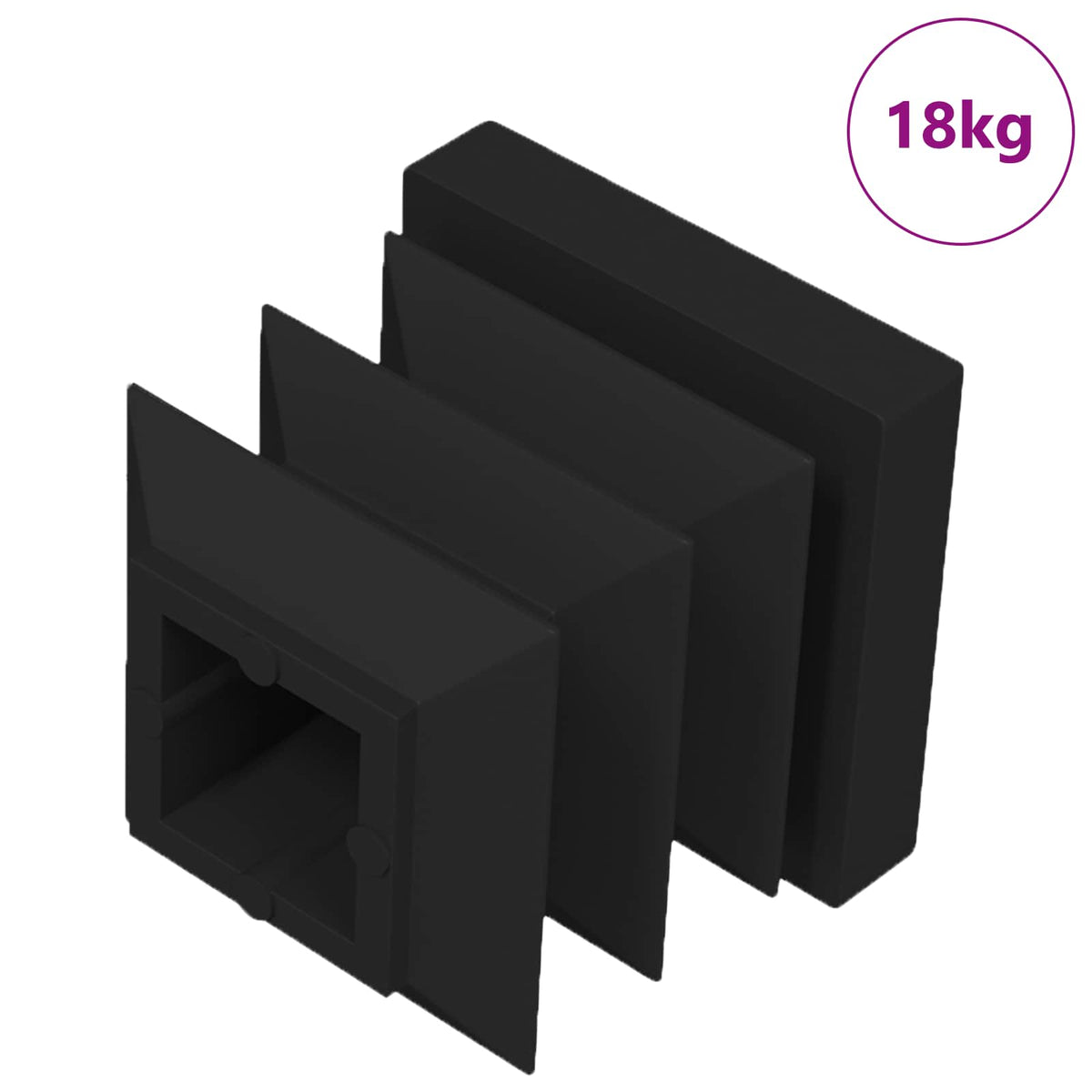 Endekapsler 10909 stk. Sort 15 x 15 x 15 mm PP