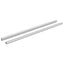 Skab Stang 2 stk. Sølv 764 x 15 x 29 mm Aluminiumlegering