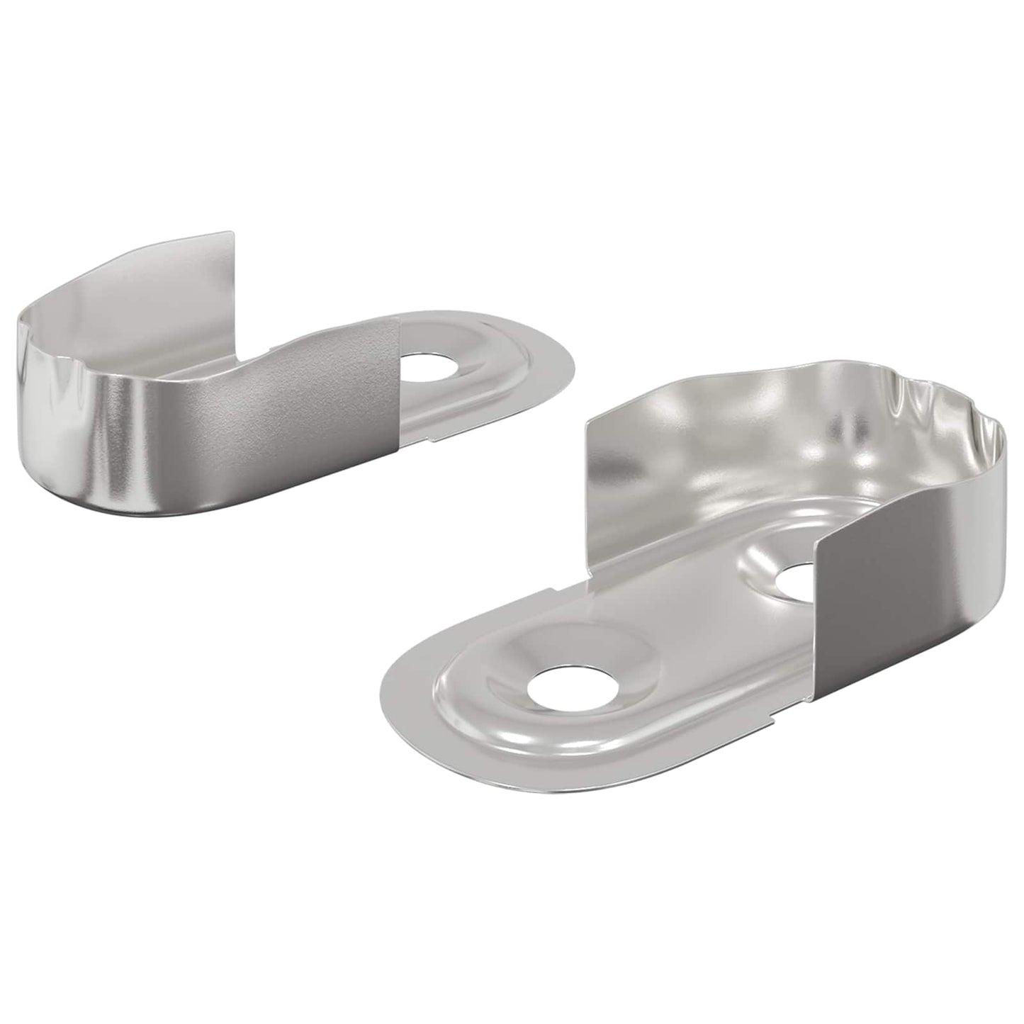 Krog til skabstang 2 stk. Hvid Zink 40 x 18 x 10 mm Jern