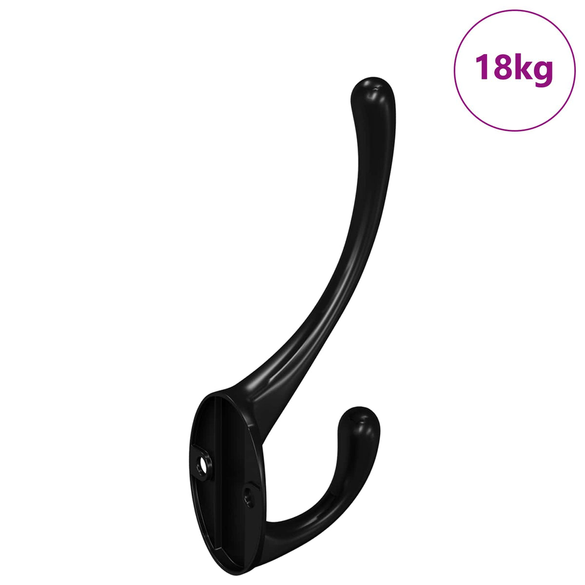 Tøjkrog 346 stk. Sort 102 x 29 x 47 mm Zinklegering