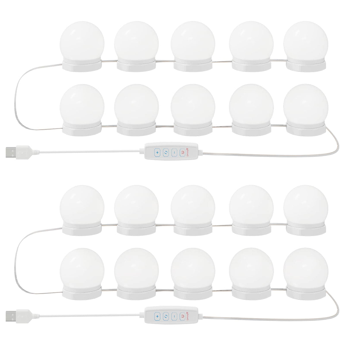 Spejl Lygter 2 stk. Hvid 4,5 x 4,5 x 4,7 cm Plastik