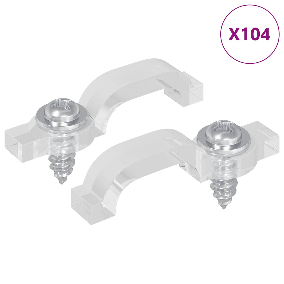 LED Strip Clips 23,8 mm 2 stk. Transparent Plastik og Jern