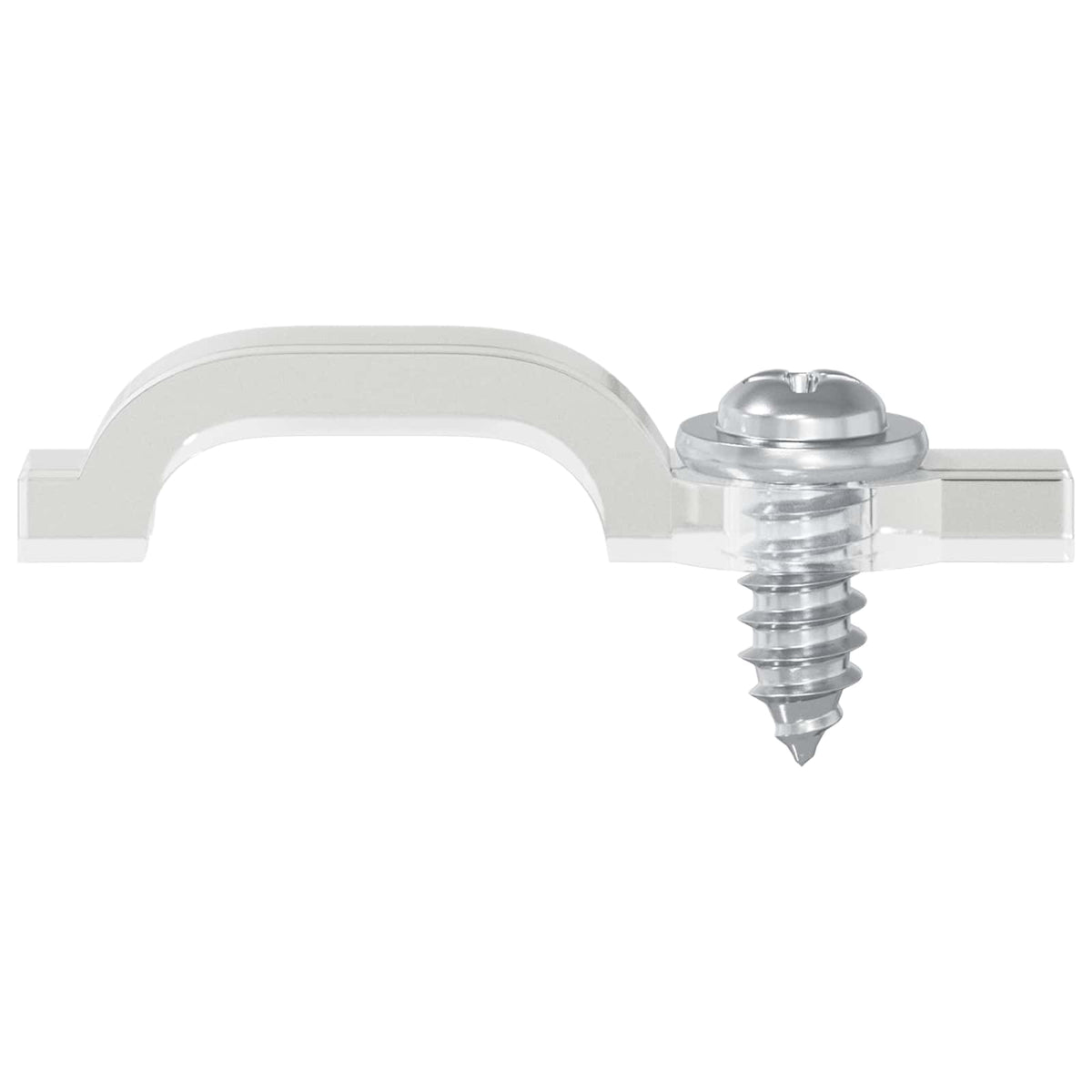 LED Strip Clips 23,8 mm 2 stk. Transparent Plastik og Jern