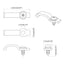 LED Strip Clips 23,8 mm 2 stk. Transparent Plastik og Jern