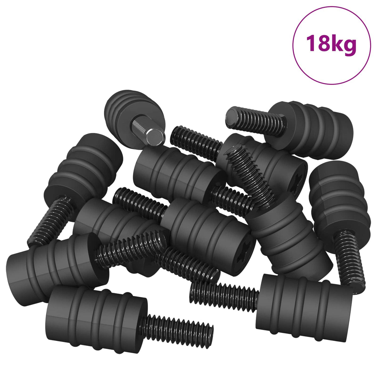 Afstandsskrue 4865 stk. Sort M4 Gummi og stål