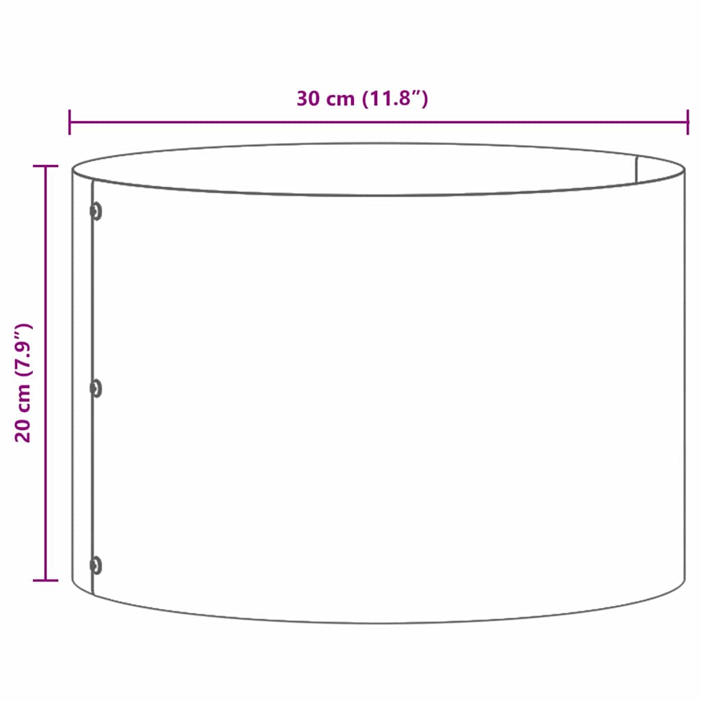 Plante ring Sølv 30 x 30 x 20 cm Galvaniseret stål