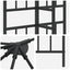 Gazebo ramme uden gazebo stof 6 x 3 m Sort Stål
