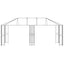 Gazebo ramme uden gazebo stof 6 x 3 m Sort Stål