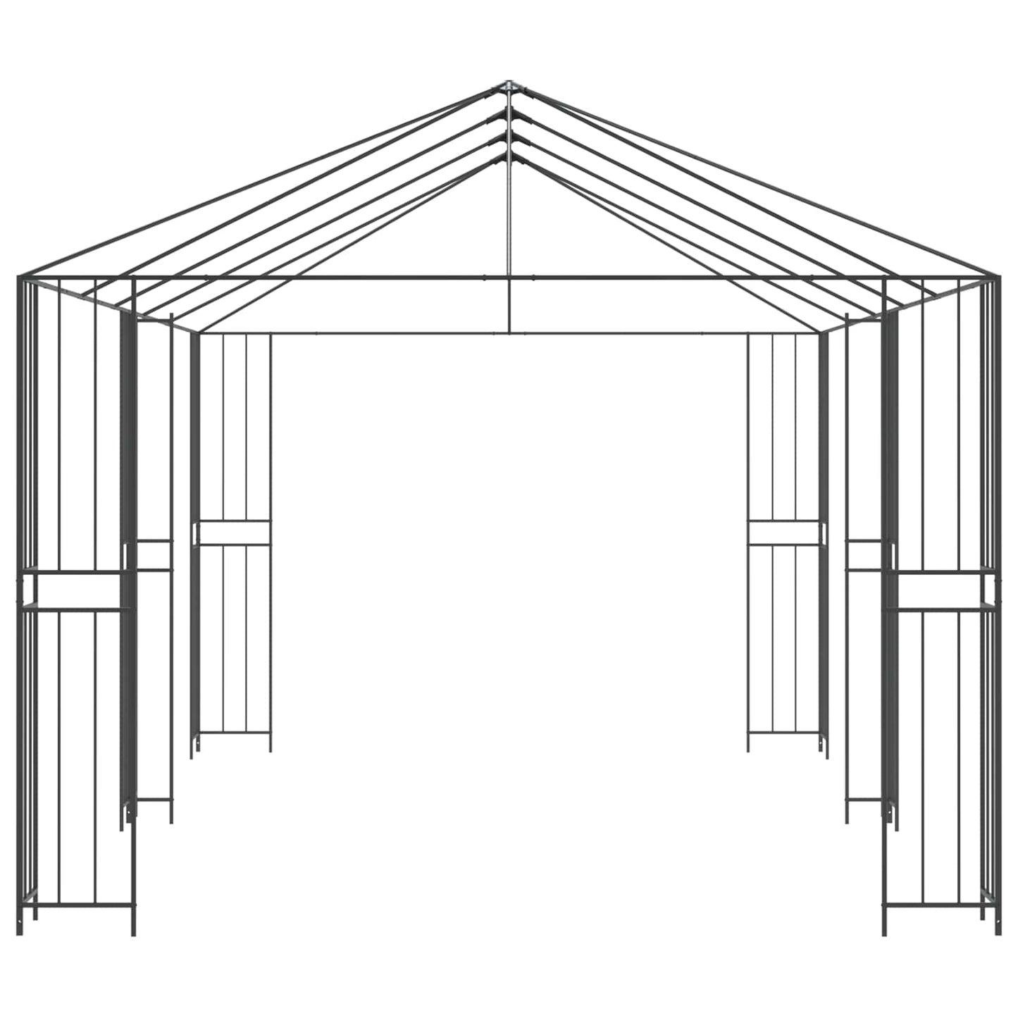 Gazebo ramme uden gazebo stof 6 x 3 m Sort Stål