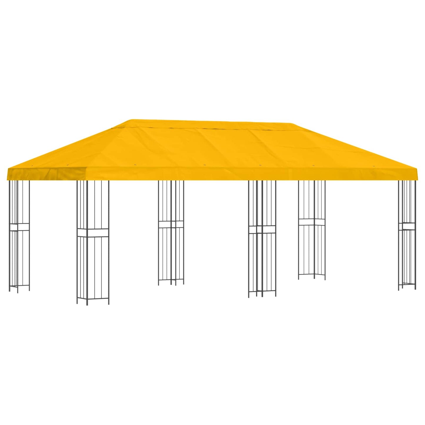 Have Gazebo 6 x 3 m Gul Polyester og Stål 190 gsm