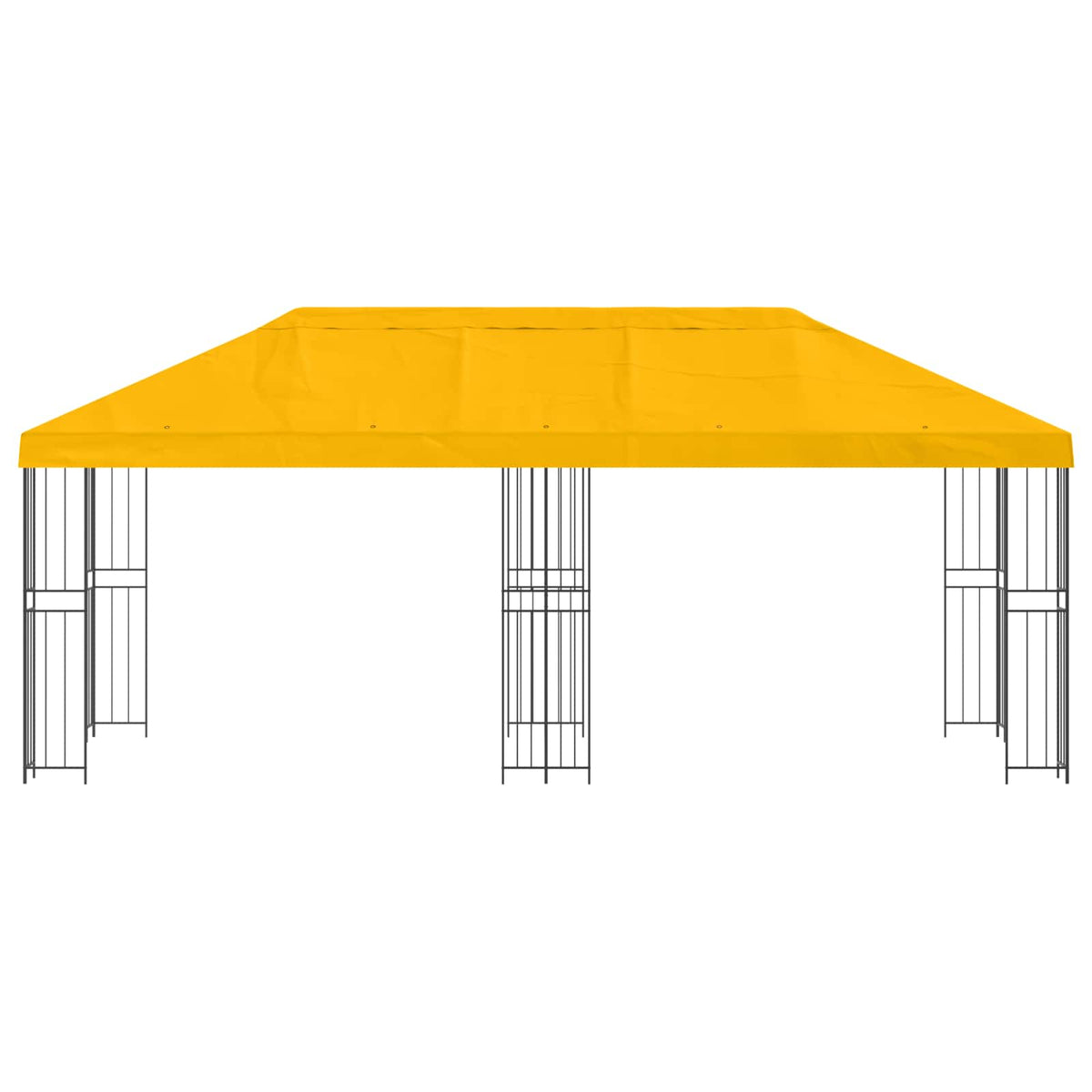 Have Gazebo 6 x 3 m Gul Polyester og Stål 190 gsm