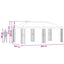 Have Gazebo 6 x 3 m Gul Polyester og Stål 190 gsm
