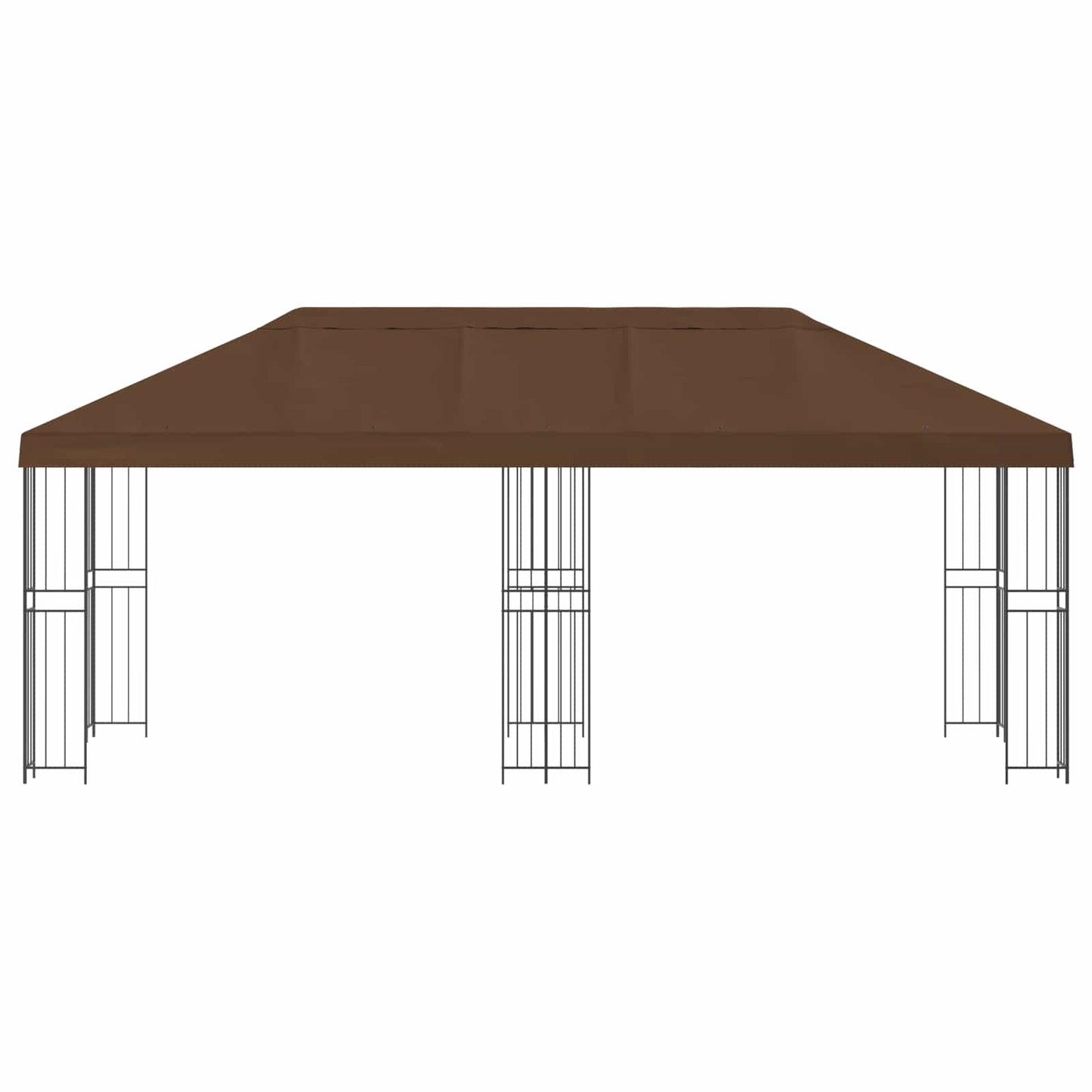 Have Gazebo 6 x 3 m Brun Polyester og Stål 190 gsm