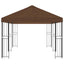 Have Gazebo 6 x 3 m Brun Polyester og Stål 190 gsm