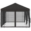Pavillon med sidetapper 6 x 3 m Antracit Polyester og Stål