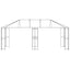 Gazebo ramme uden gazebo stof 6 x 3 m Sort Stål